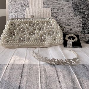 Wedding clutch and Tiara
